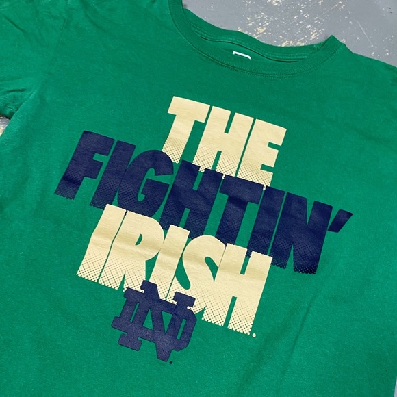 Notre Dame Fighting Irish Vintage NCAA Shirt ND Medium Green Gold Navy - Picture 3 of 7